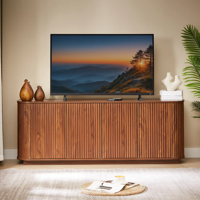 Sideboard Storage Cabinet TV Stand with Wave Pattern by HouseOfZazla