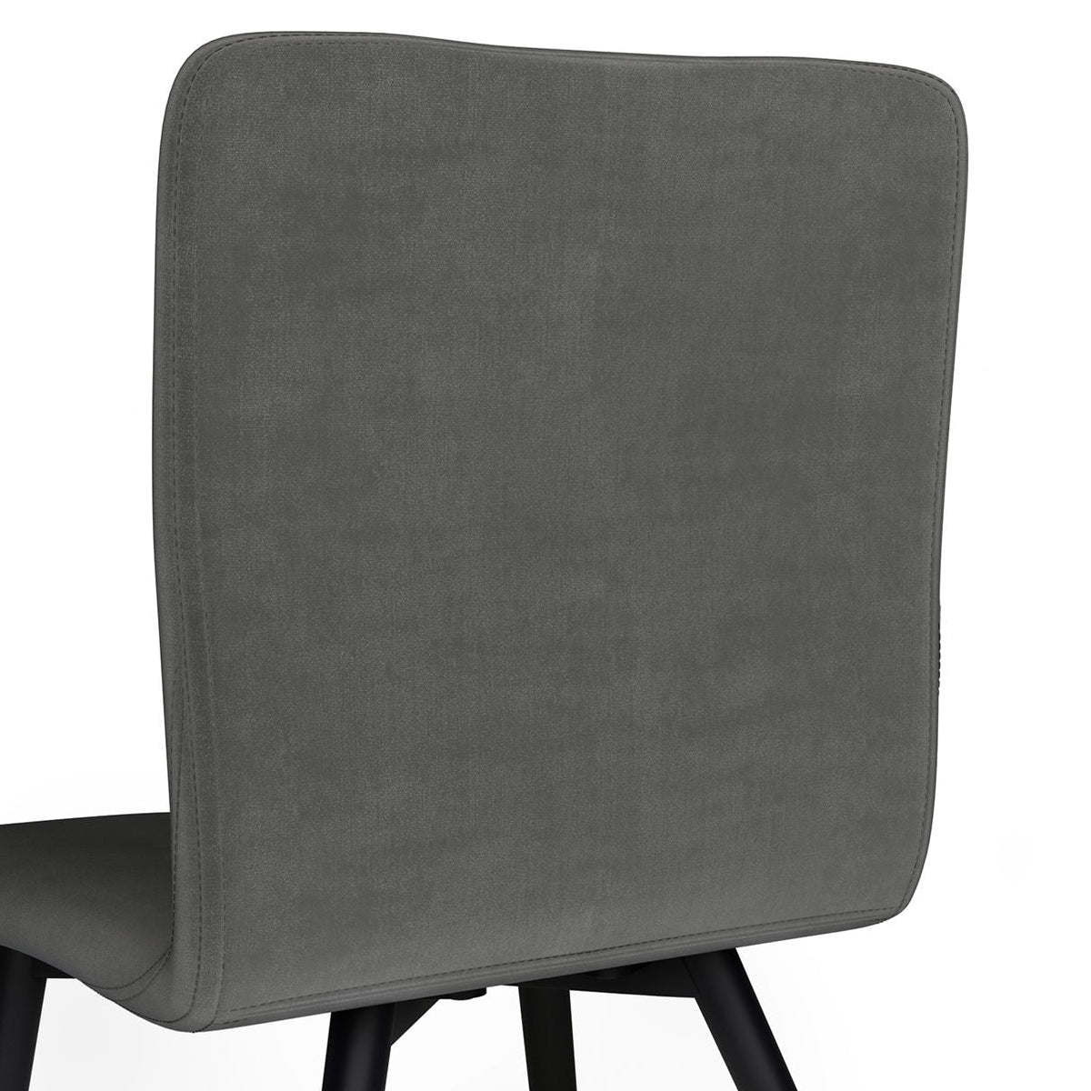 Upholstered Dining Chair Set with Curved Seat - Dark Gray, photo 5 of 8