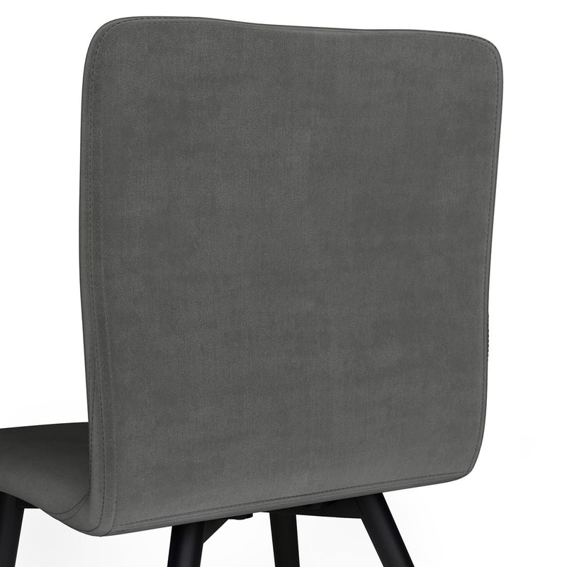 Upholstered Dining Chair Set with Curved Seat - Dark Gray, photo 5 of 8