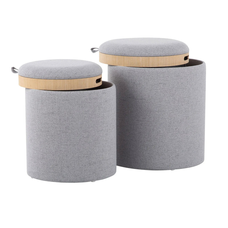 Tray - Contemporary Nesting Ottoman Set by Unique Piece Furniture
