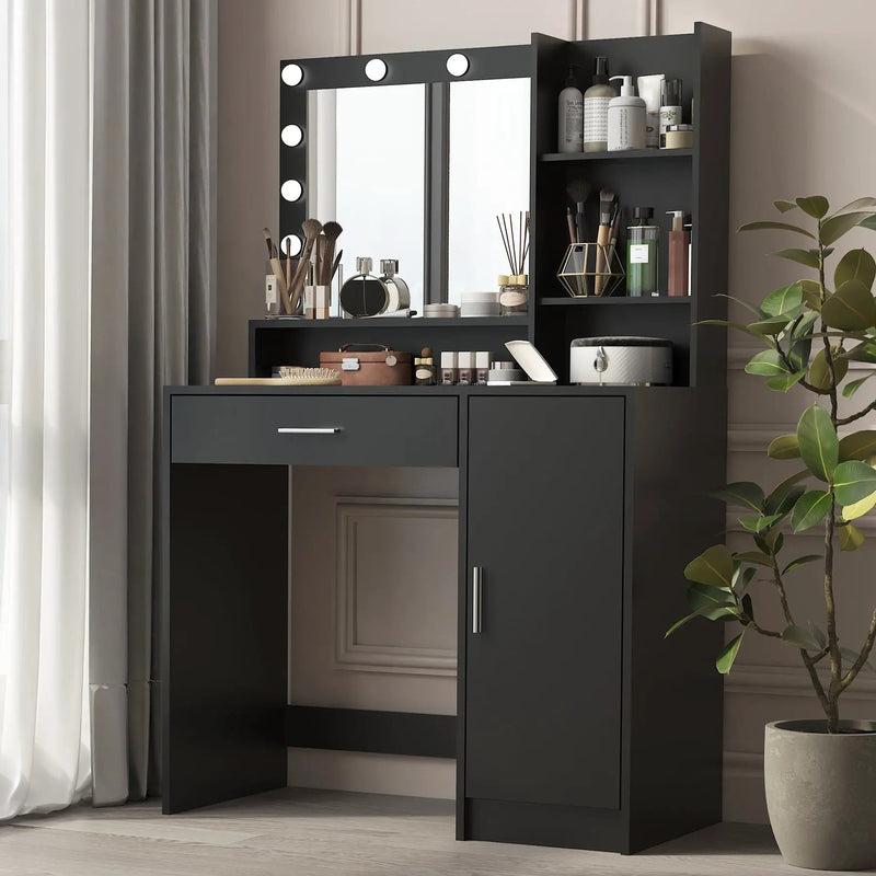 Vanity Desk with Mirror & Light by HouseOfZazla