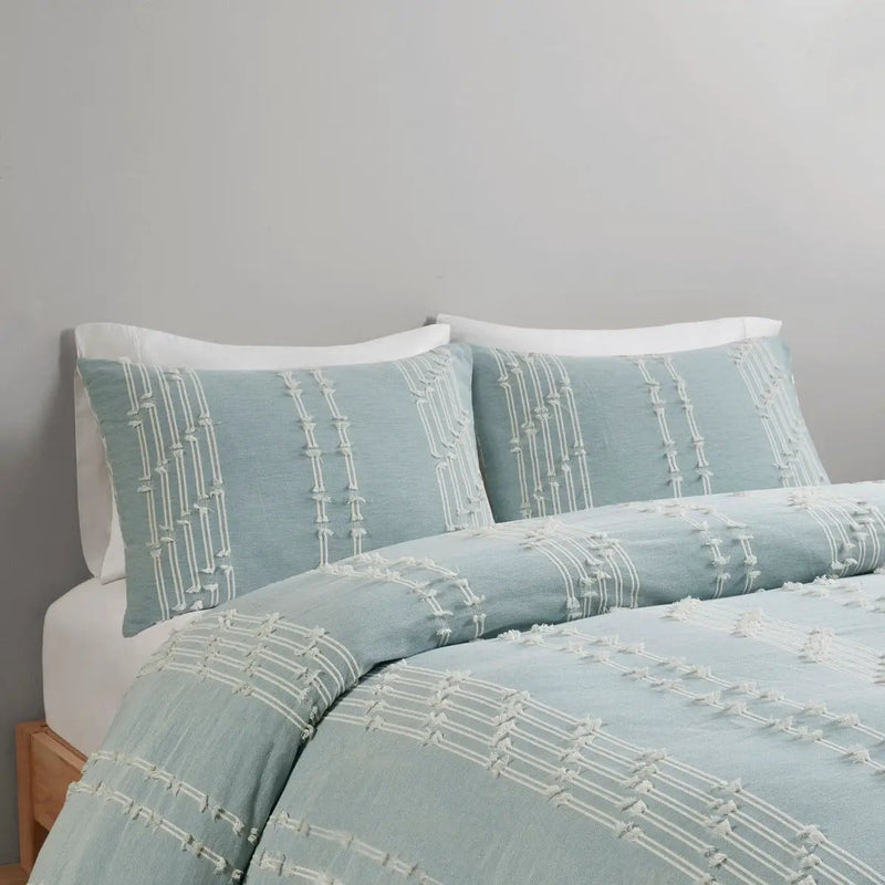 Full/Queen 3 Piece Cotton Jacquard Duvet Cover Set by HouseOfZazla