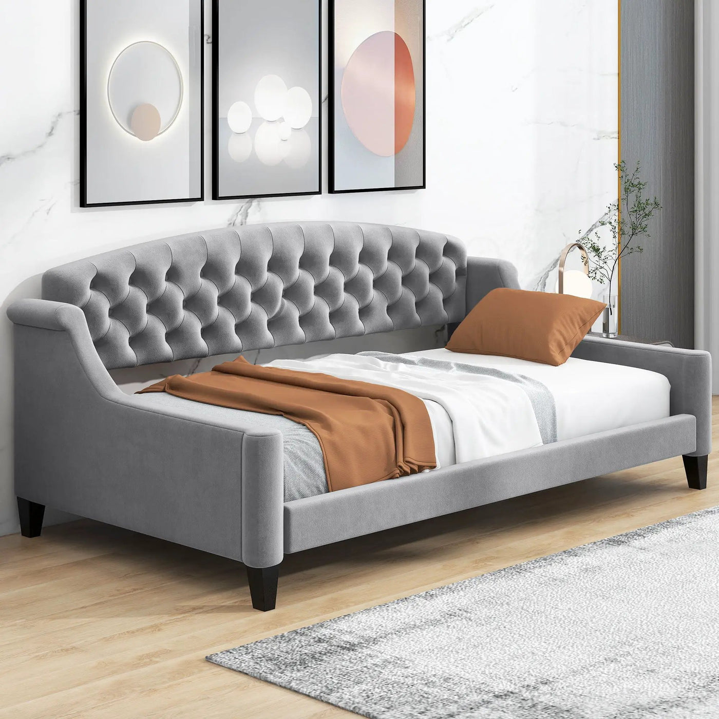 Modern Tufted Button Daybed by Unique Piece Furniture