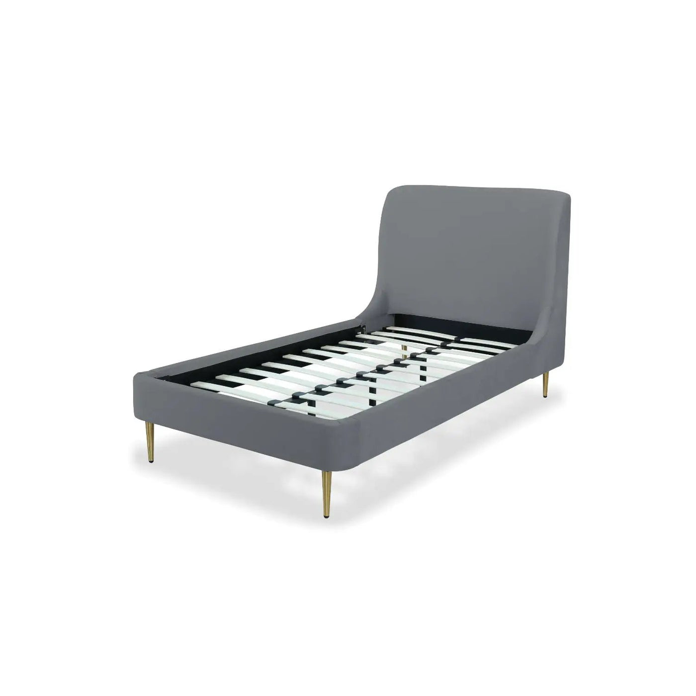 Mid-Century Modern Upholstered Bed With Curved Headboard by HouseOfZazla