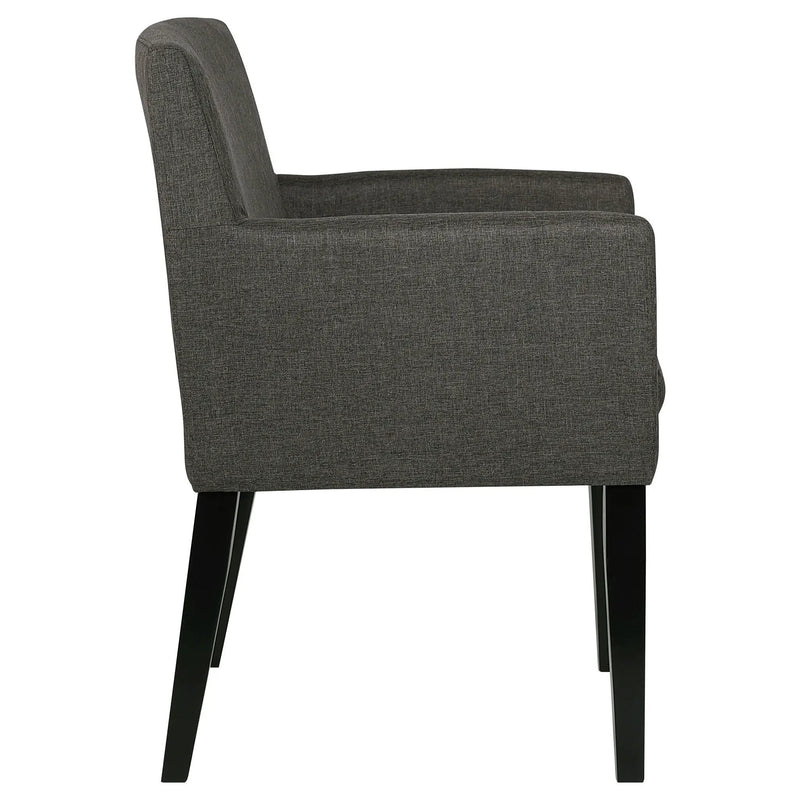 Yorkshire - Upholstered Dining Arm Chair With Cushioned Arms (Set of 2) - Gray by HouseOfZazla