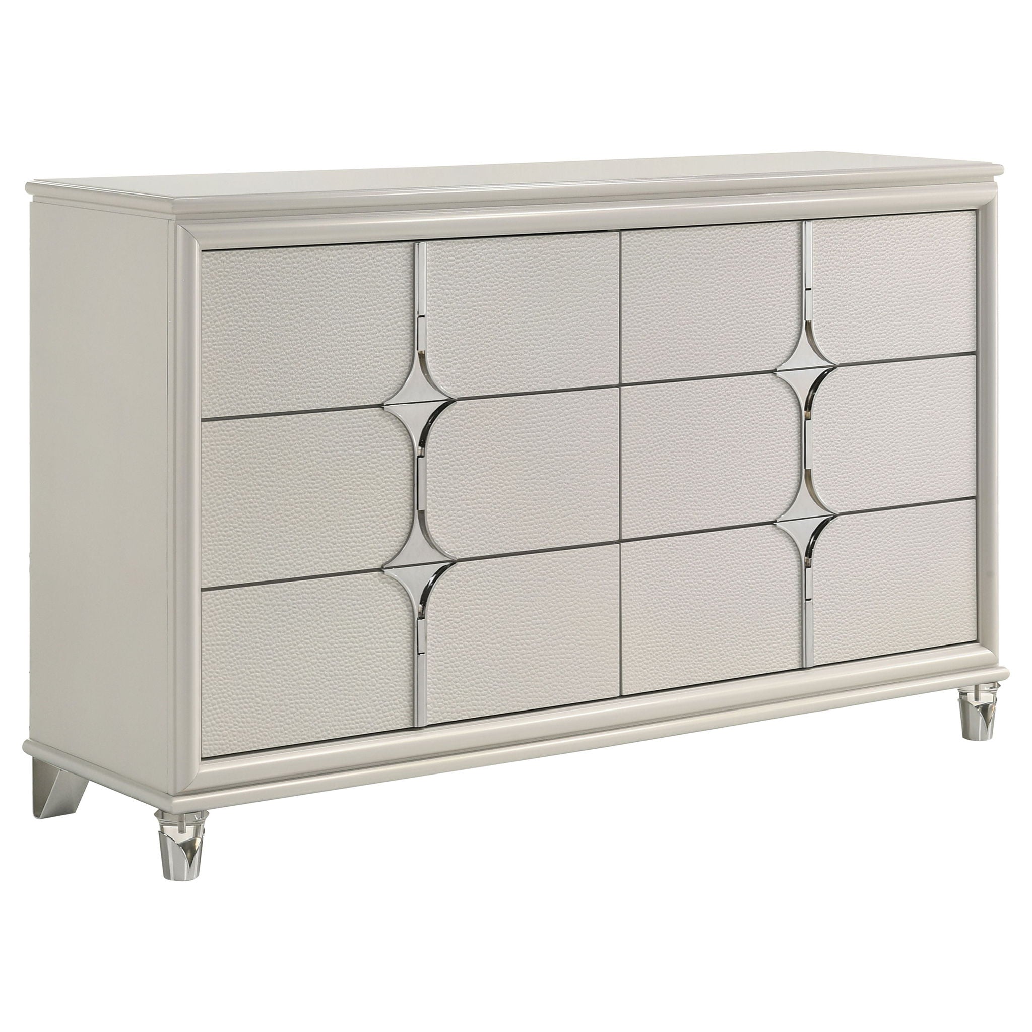 Gwendolyn - 6 Drawer Dresser Cabinet - White by HouseOfZazla