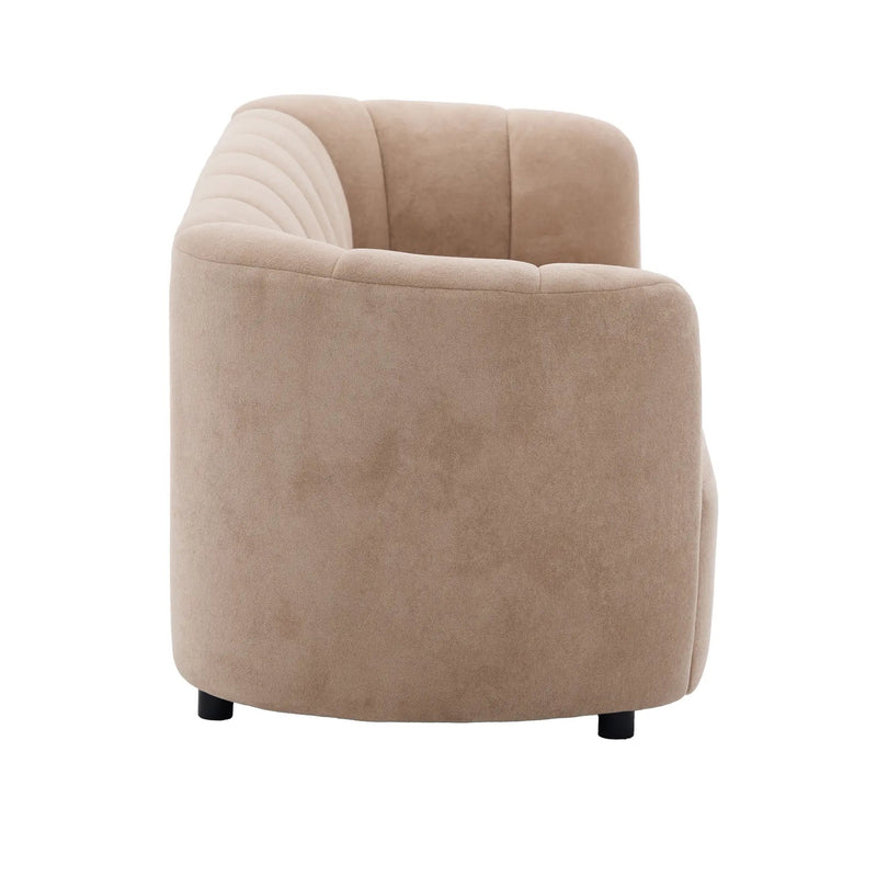 Mirelle 80 in. Modern Curved Velvet Sofa Couch by HouseOfZazla