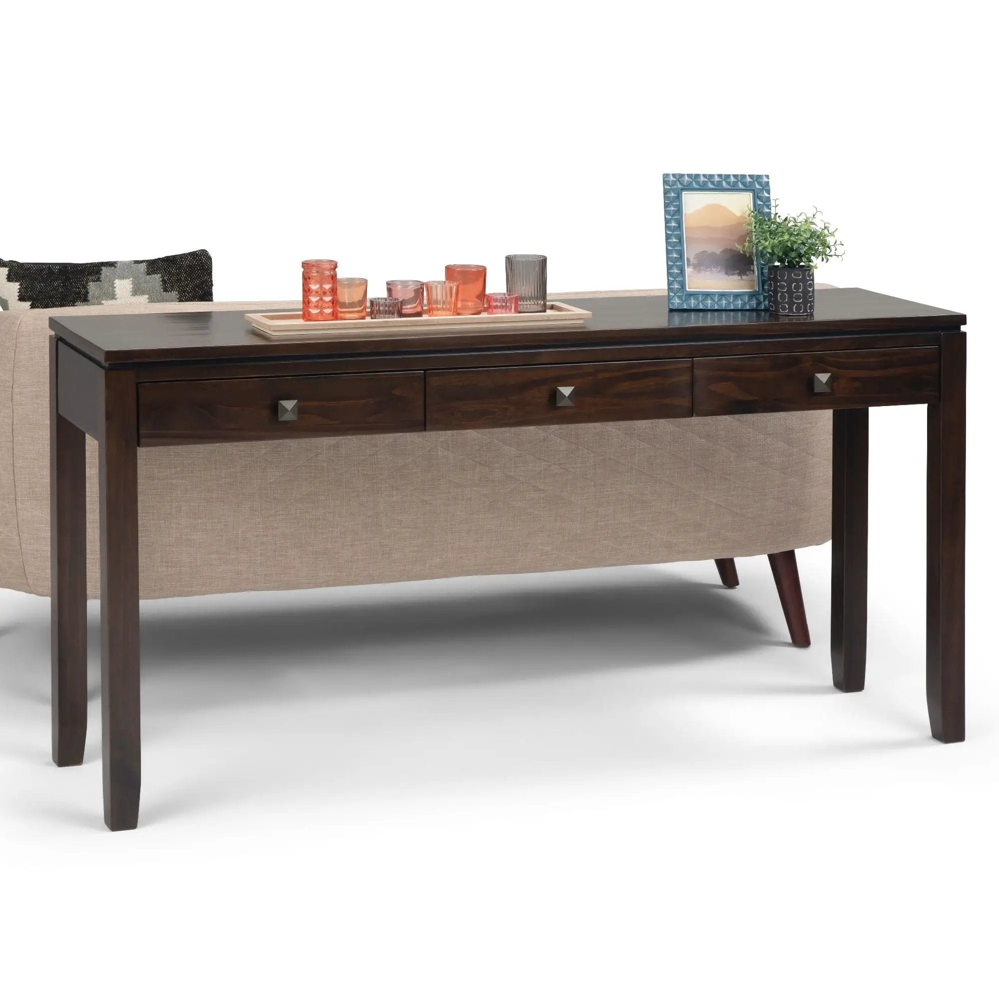 Cosmopolitan - Wide Console Sofa Table - Mahogany Brown by Unique Piece Furniture