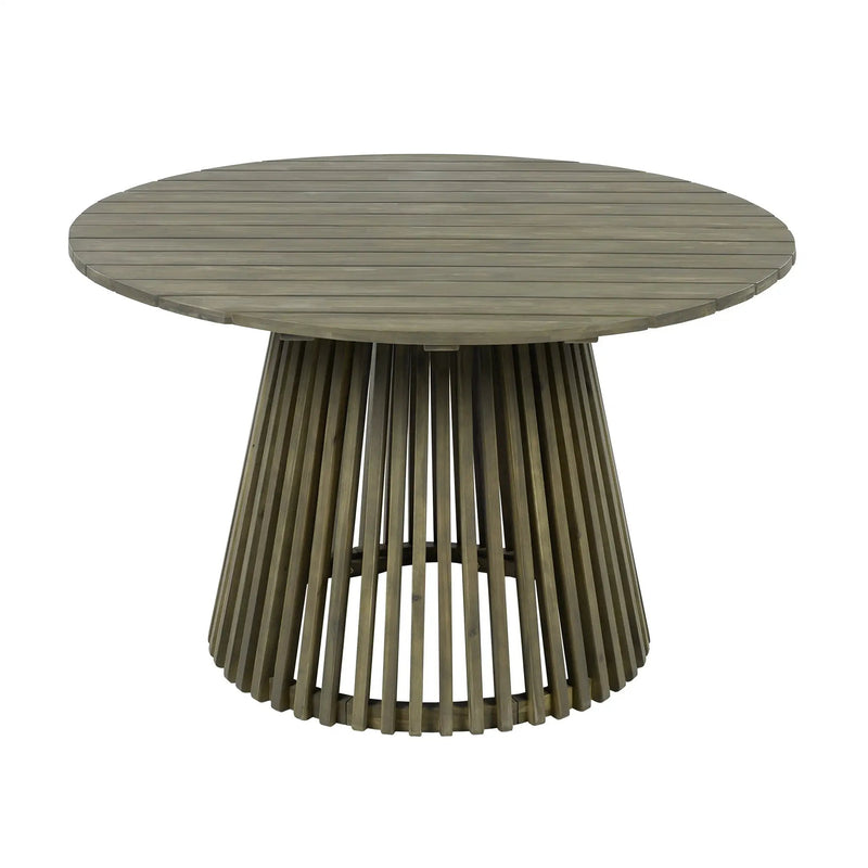 Patio Set Outdoor Acacia Wood Furniture Sets - Modern Club Chair Conversation Sets with Patio Dining Table by HouseOfZazla