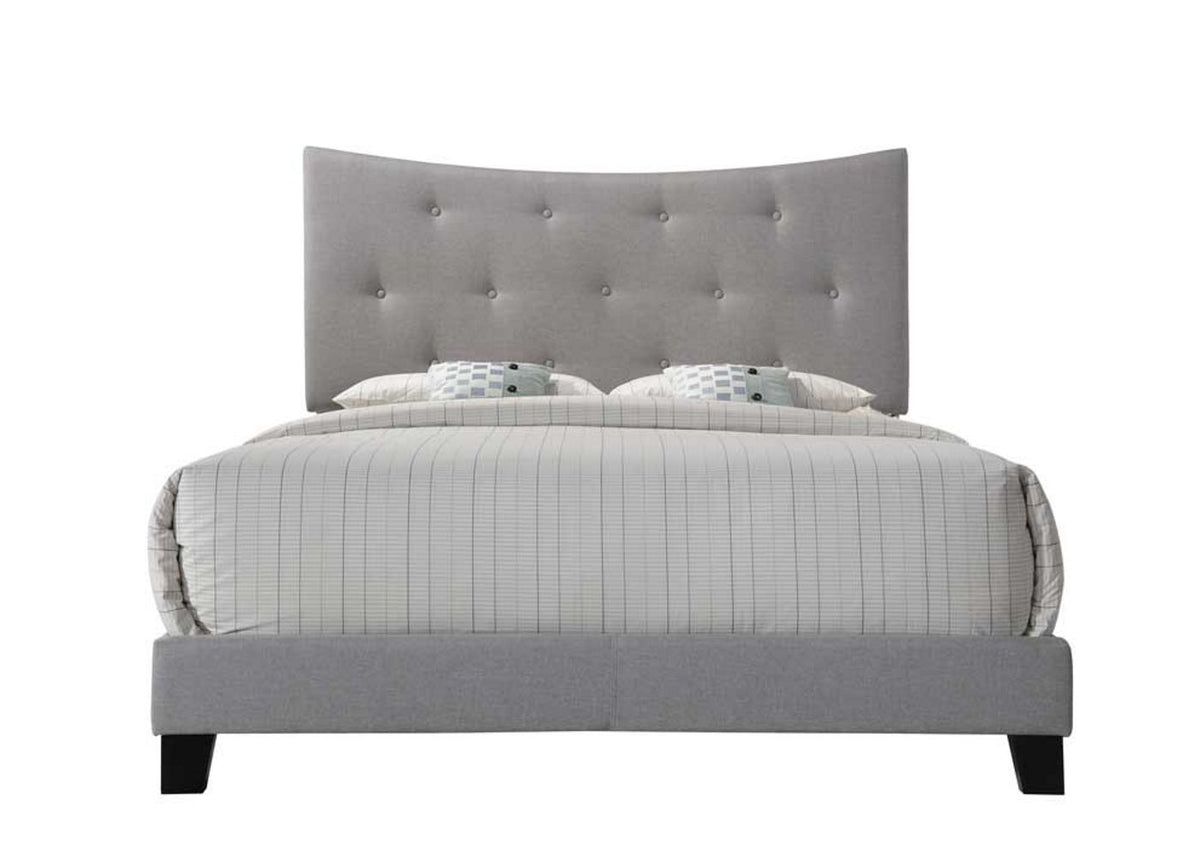 Queen Upholstered Bed with Tufted Headboard - Gray, photo 3 of 4