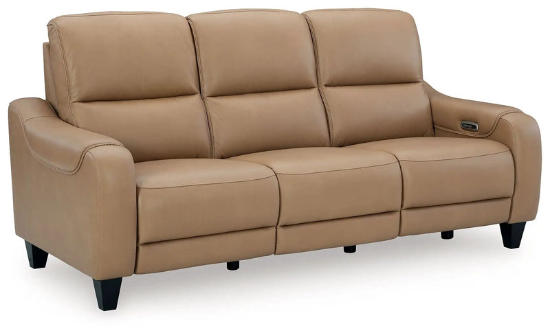 Mosswell - Power Reclining Sofa With Adj Headrest - Toffee by Unique Piece Furniture