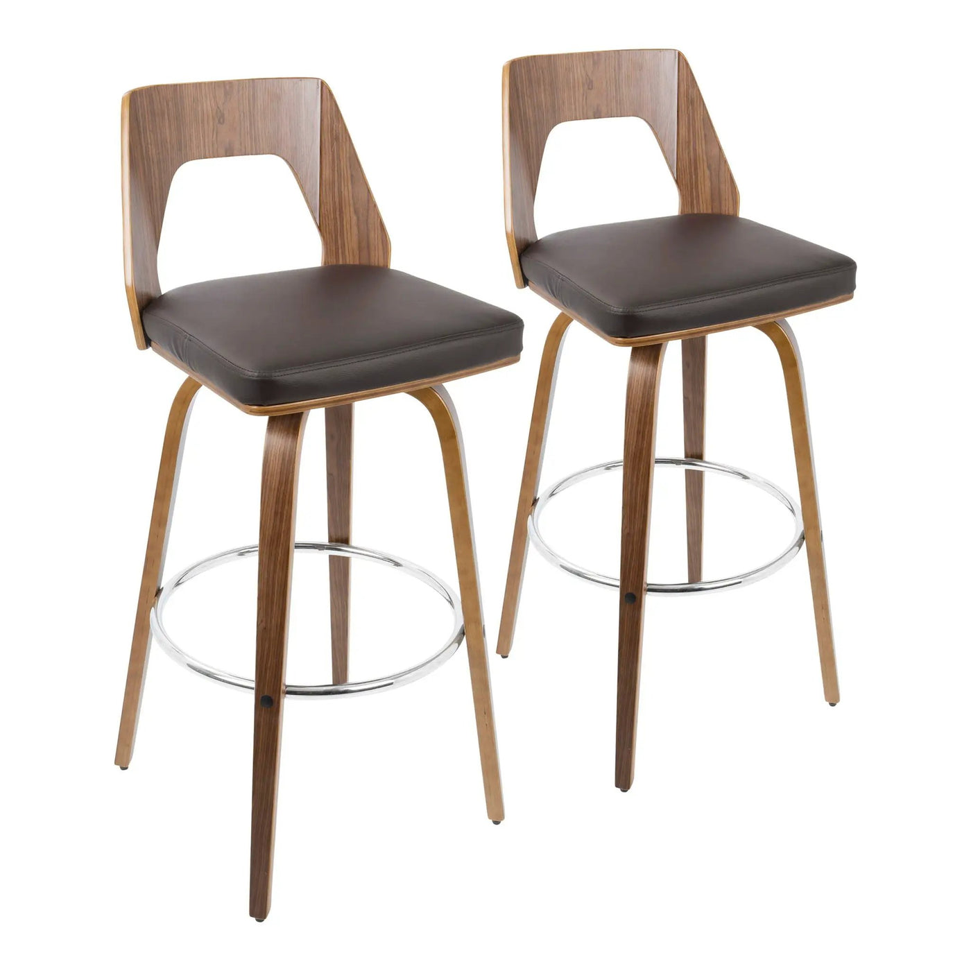Trilogy - Mid Century Modern Barstool (Set of 2) by HouseOfZazla