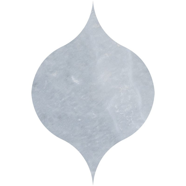 Bardiglio Light Honed Winter Leaf Waterjet Marble Waterjet Mosaics 4 7/8x6 13/16