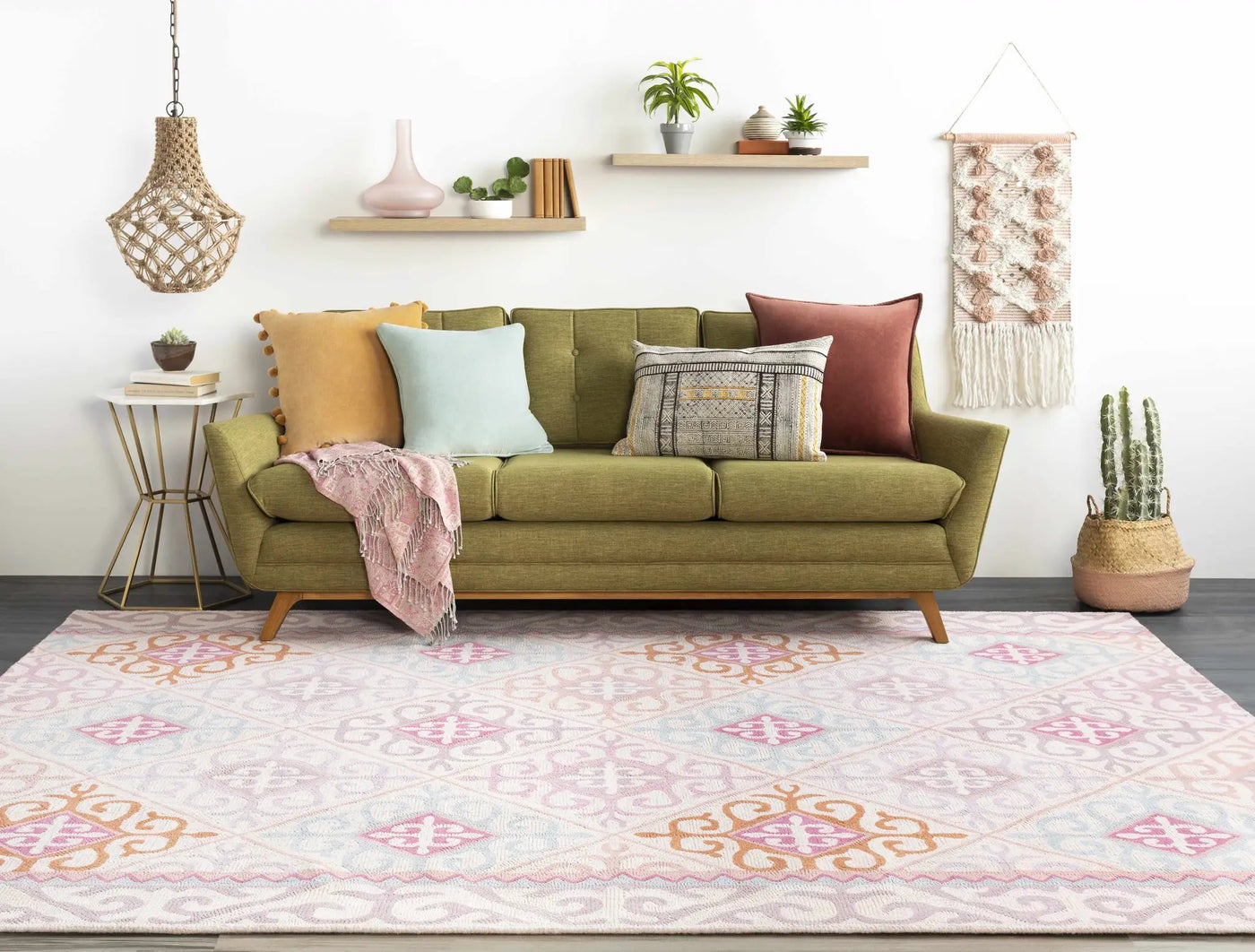 Drumore Beige Boho Wall Hanging - Clearance by Boutique Rugs