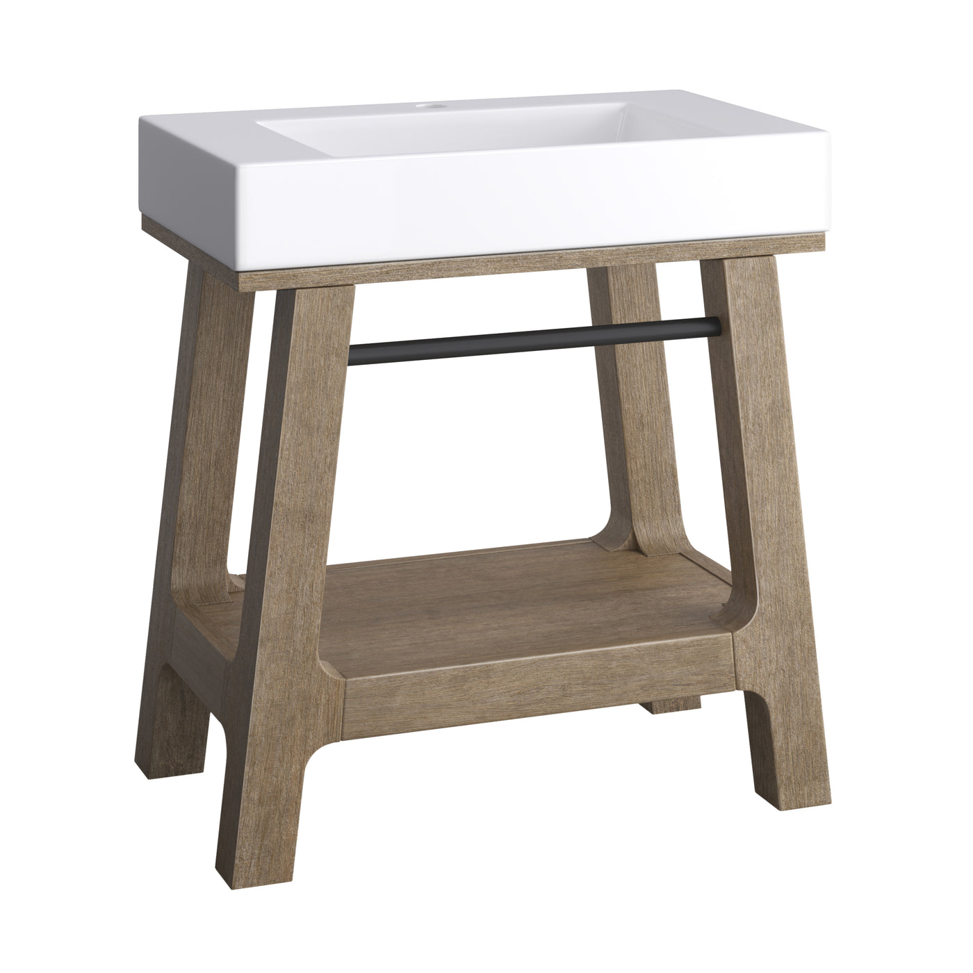 James Martin Auburn 31.5" Single Console Vanity, Weathered Timber by James Martin