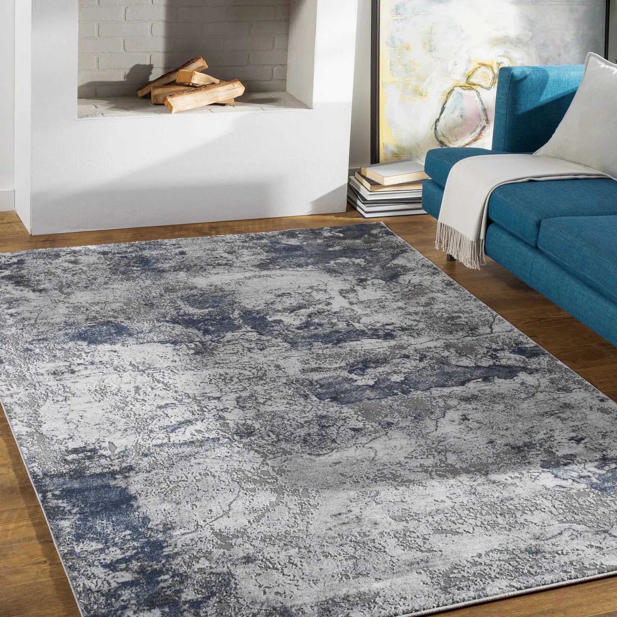 Ainslie Gray Marble Rug by Boutique Rugs
