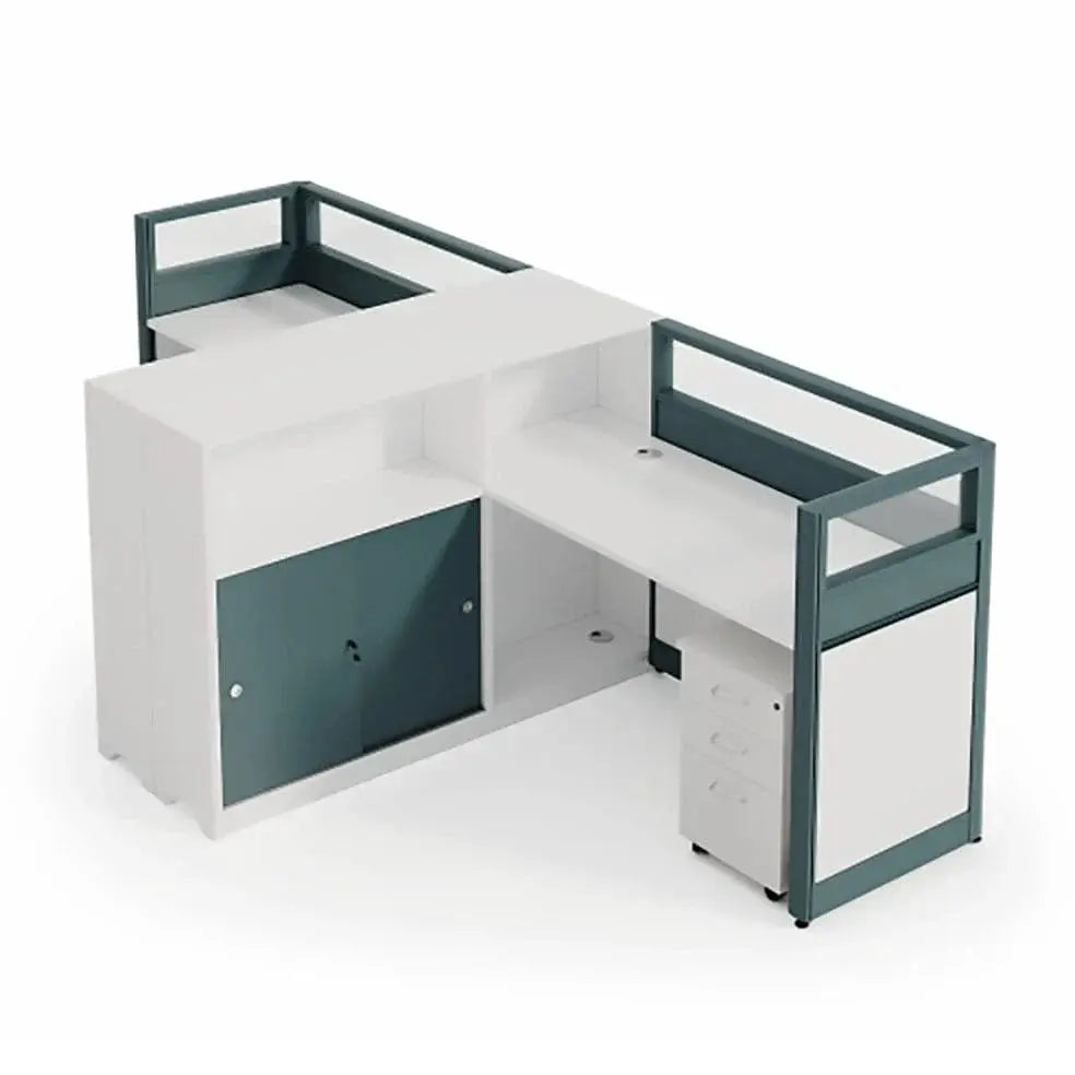 Trevio · L-Shaped Cubicle Workstation by Arc Grove