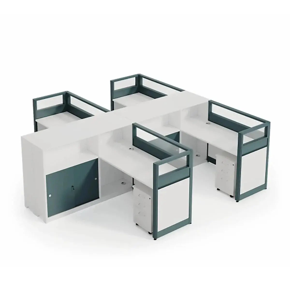 Trevio · L-Shaped Cubicle Workstation by Arc Grove