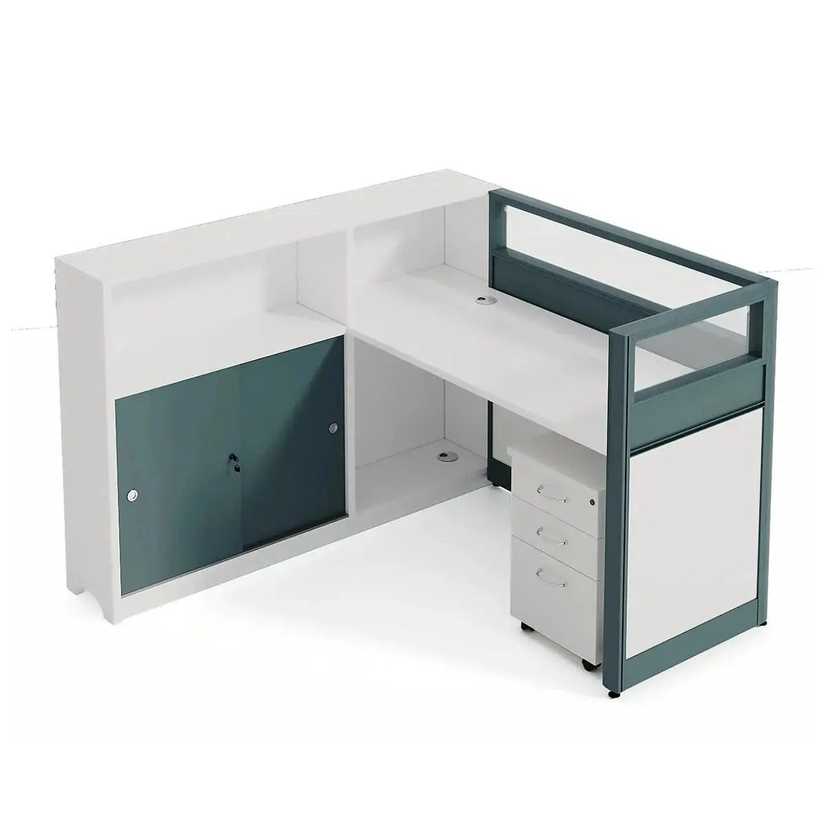 Trevio · L-Shaped Cubicle Workstation by Arc Grove