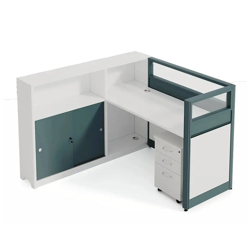 Trevio · L-Shaped Cubicle Workstation by Arc Grove