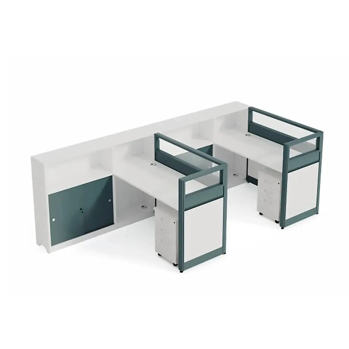 Trevio · L-Shaped Cubicle Workstation by Arc Grove