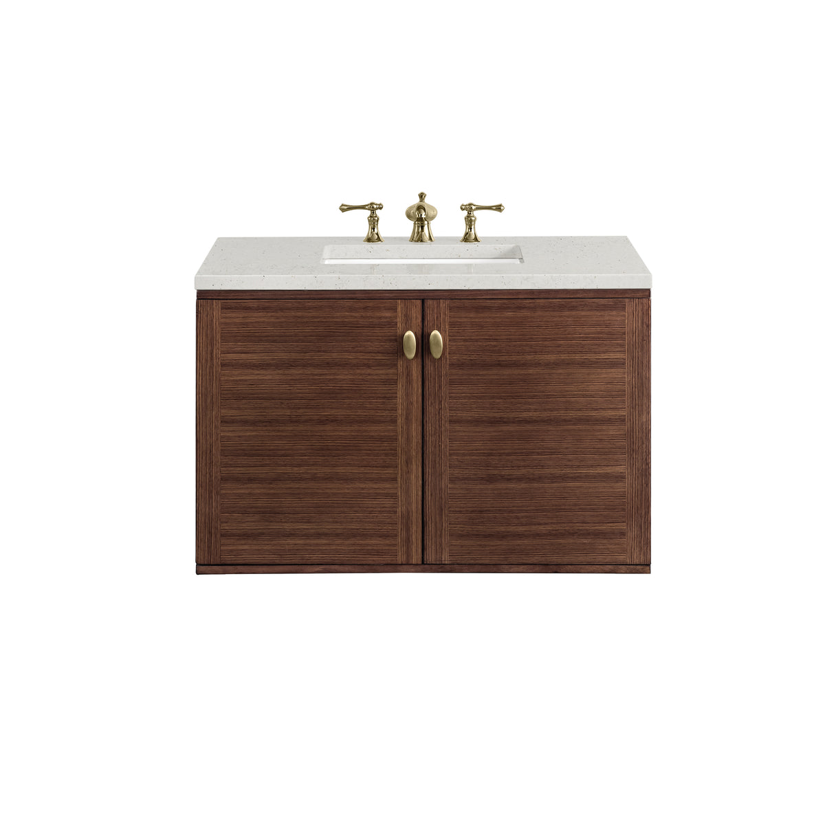 James Martin Amberly 36" Dual Mount Single Bathroom Vanity, Mid-Century Walnut, view 24