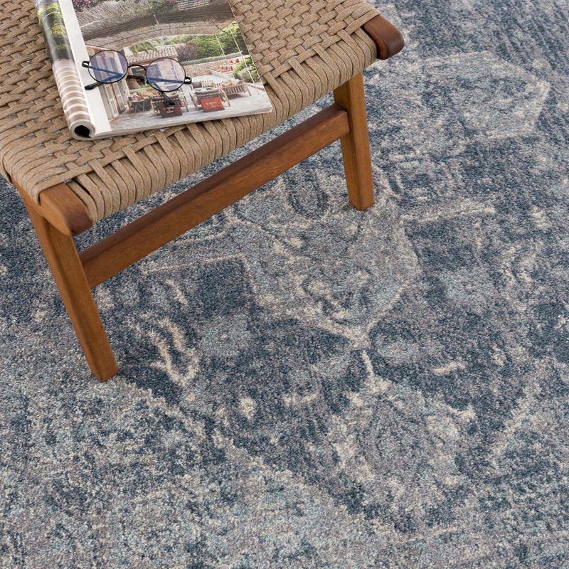 Peeta Blue Medallion Area Rug - Clearance by Boutique Rugs
