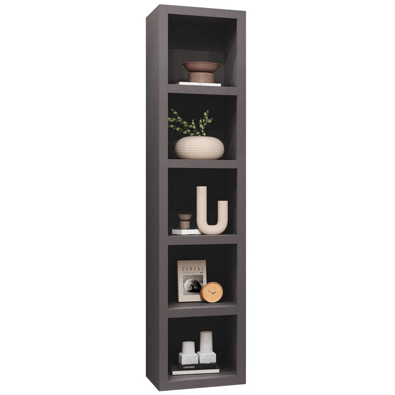 Dark Grey 85-in Tall Wooden Bookcase Shelf by Sharicks