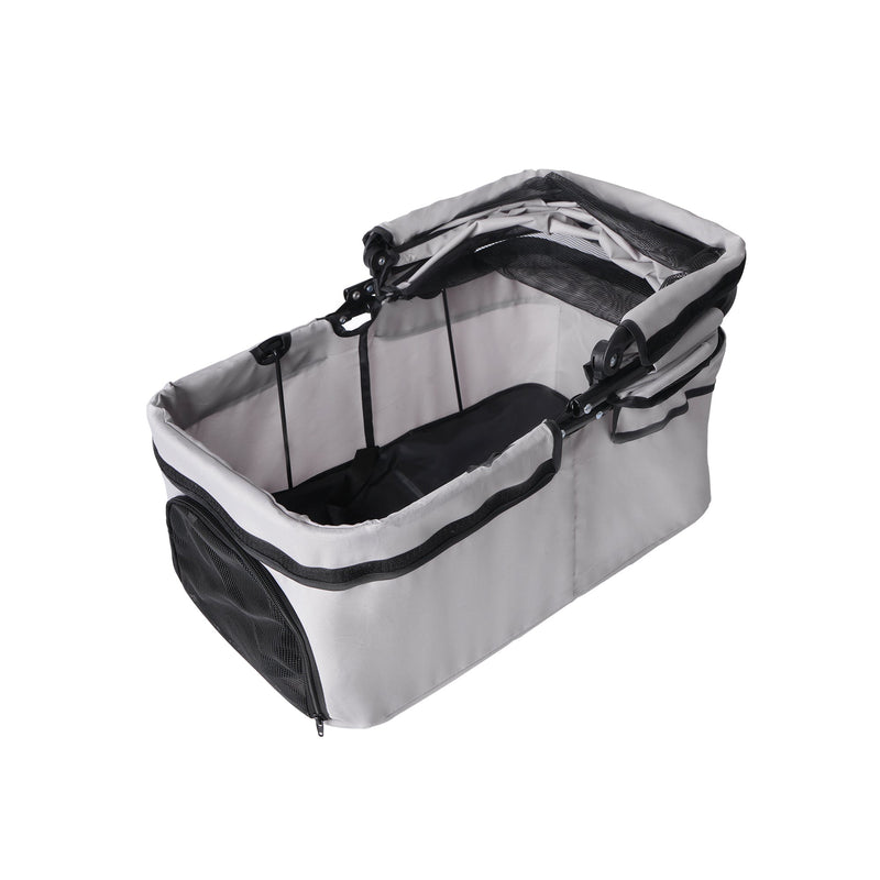 Foldable 4-Wheel Pet Stroller with Adjustable Canopy - Grey, photo 13 of 13