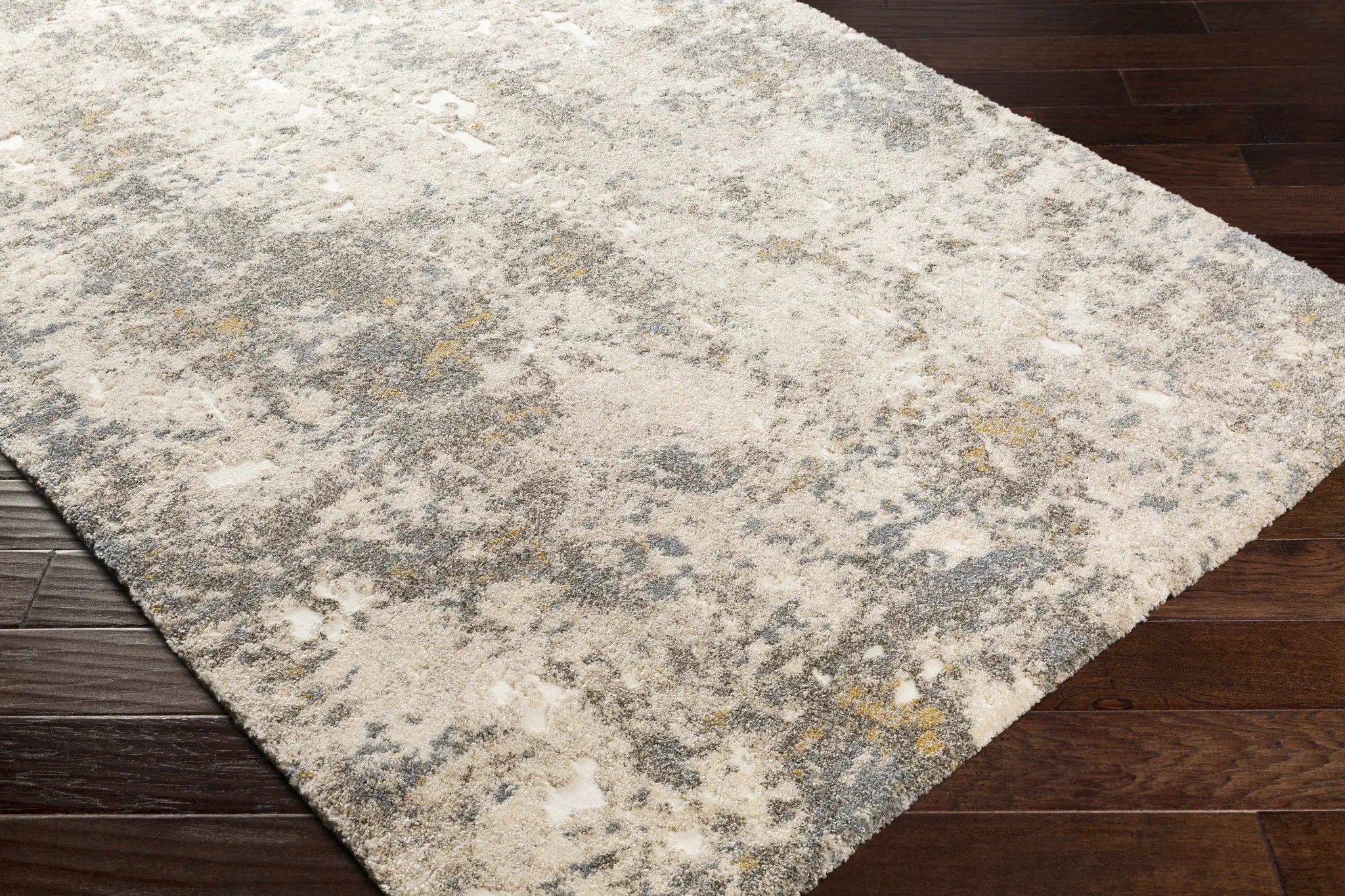 Alabaster Abstract Thick Luxe Rug by Boutique Rugs