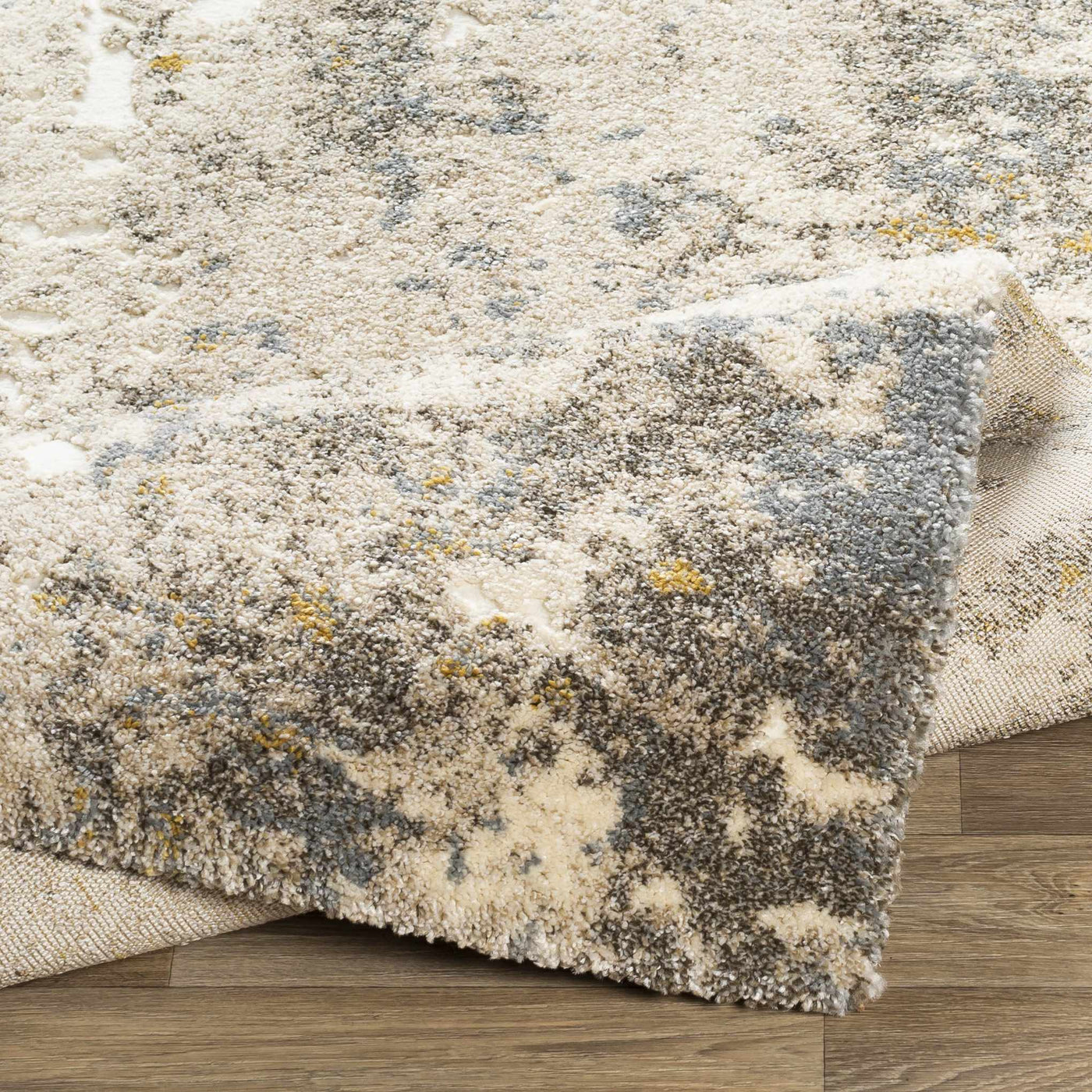 Alabaster Abstract Thick Luxe Rug by Boutique Rugs