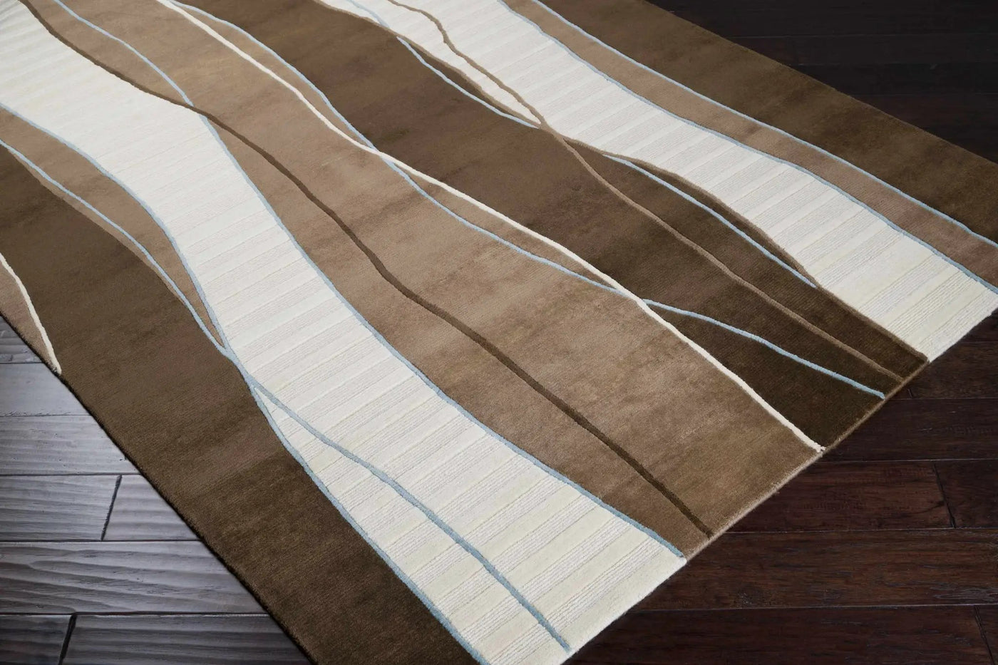 Alanreed Brown Premium Wool Area Rug - Clearance by Boutique Rugs