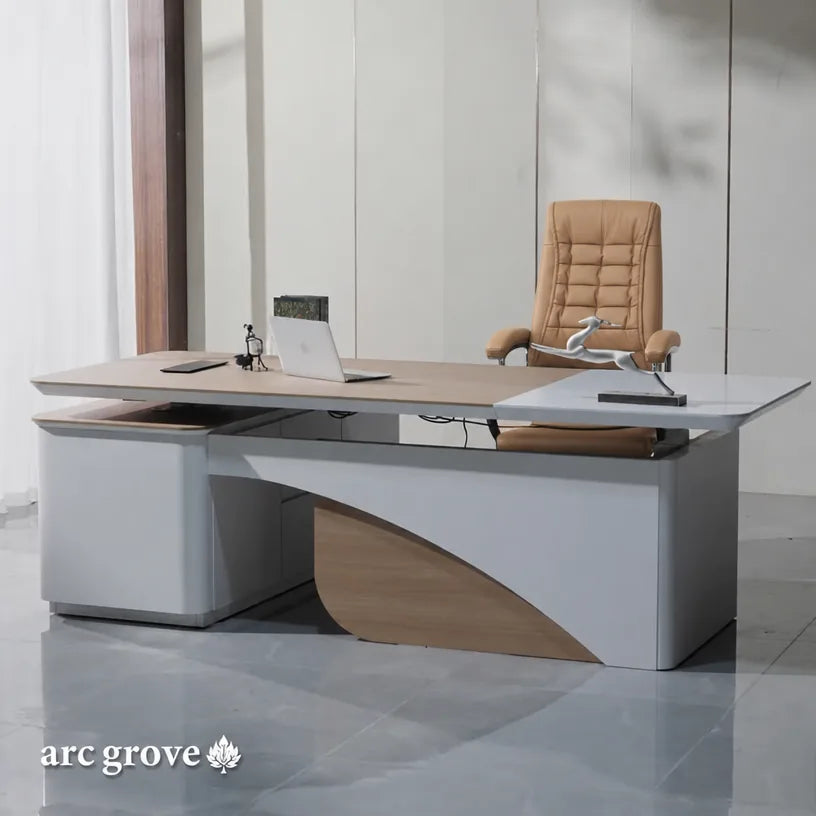 Albion · Executive L-Shaped Standing Desk, Adjustable Height, photo 9 of 19