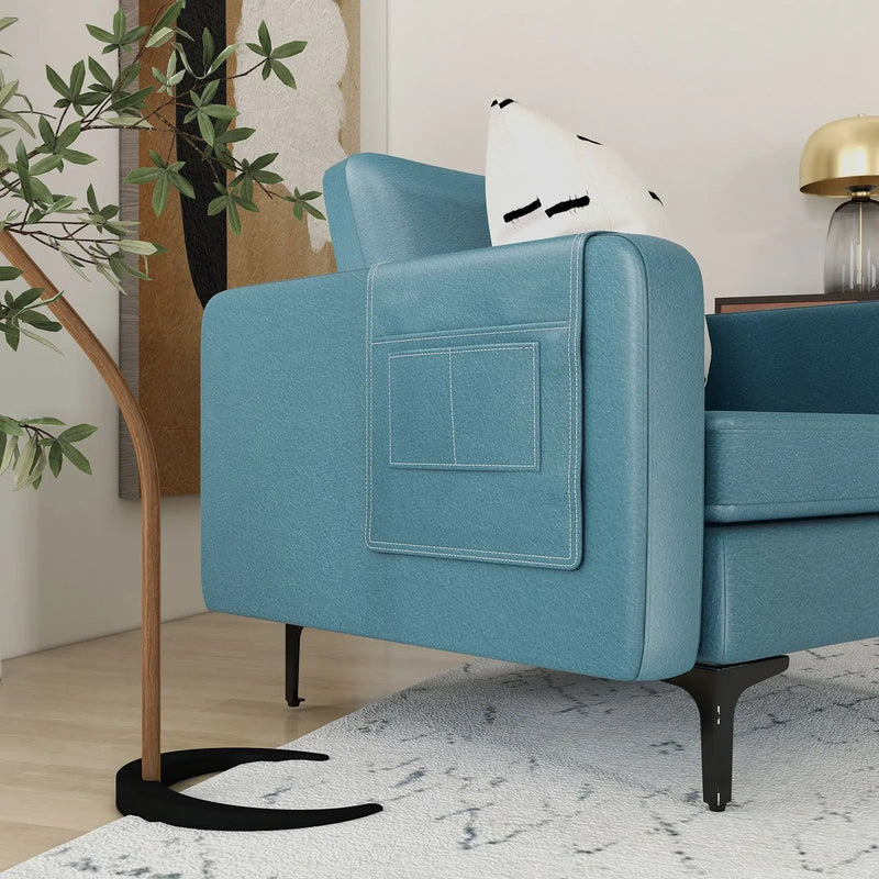 Modern Accent Armchair with Side Storage Pocket by DirectDeals
