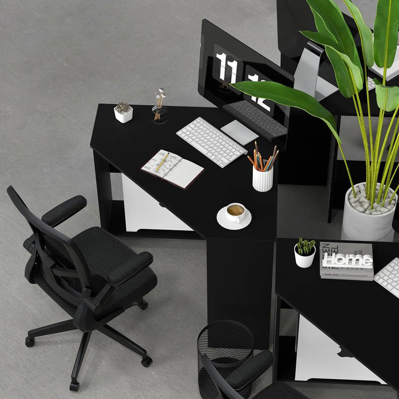 Ergonomic Desk Chair with Lumbar Support and Flip up Armrest-Black by DirectDeals