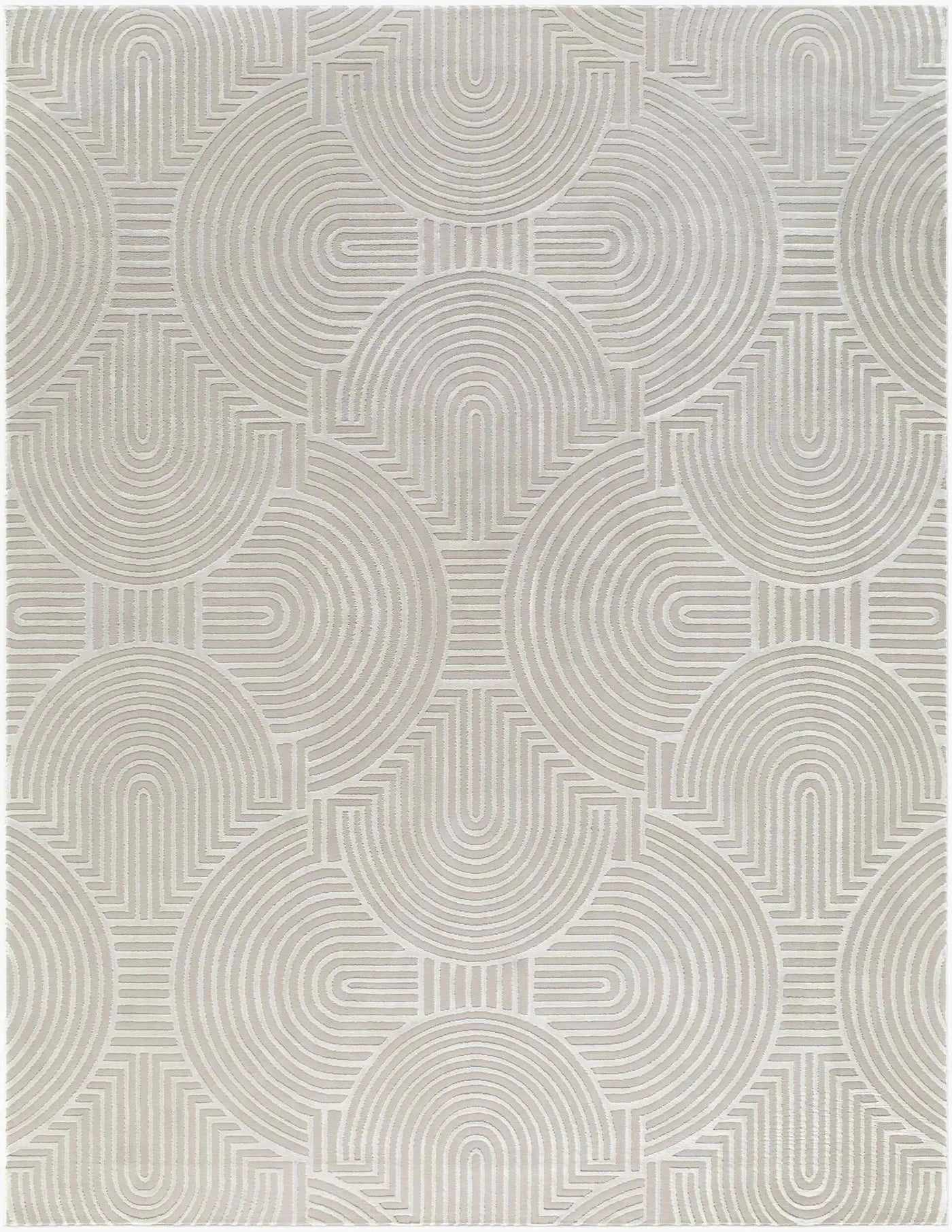Aucoin Taupe 3D Rainbow Washable Area Rug by Boutique Rugs