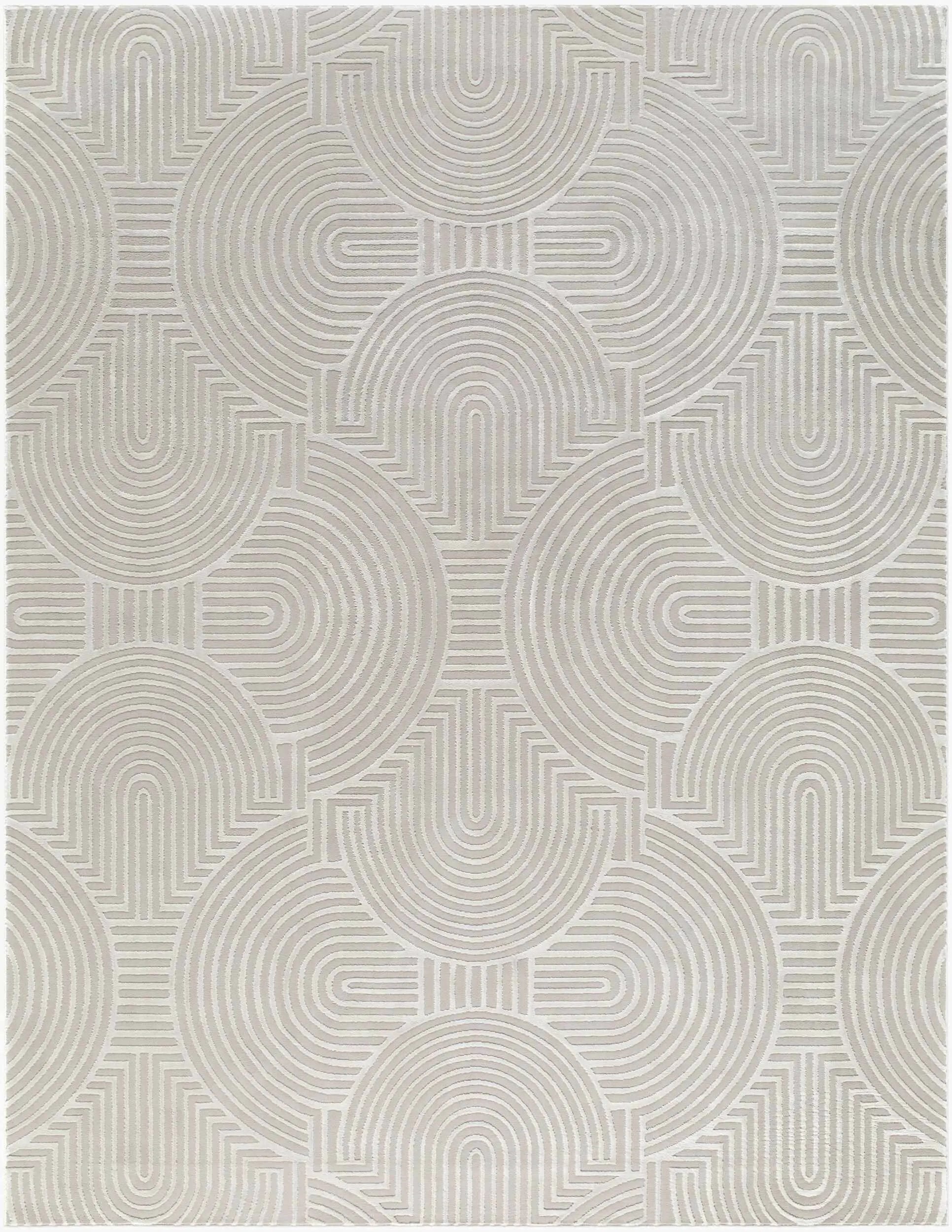 Aucoin Taupe 3D Rainbow Washable Area Rug by Boutique Rugs