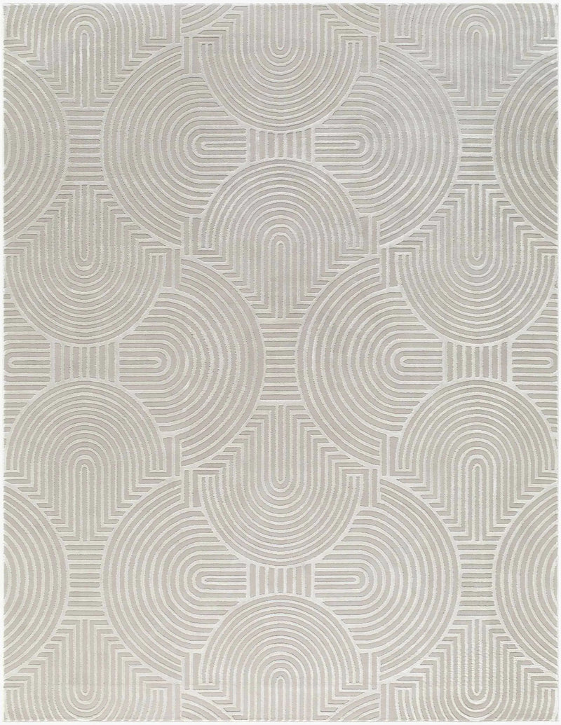 Aucoin Taupe 3D Rainbow Washable Area Rug by Boutique Rugs