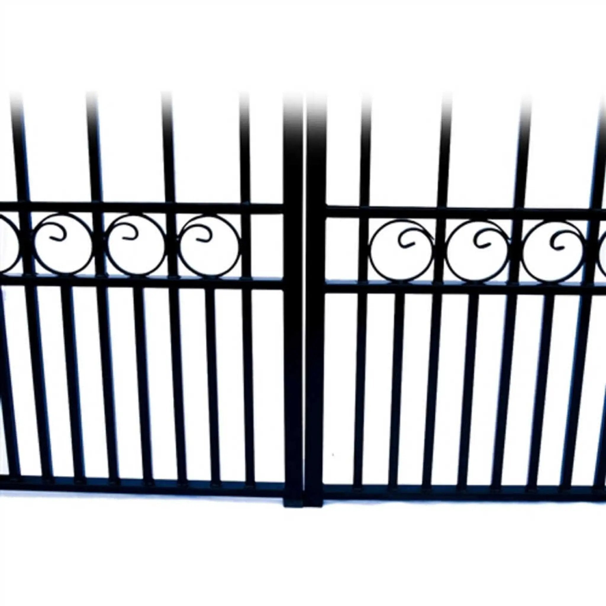 [12-18FT] Heavy-Duty Paris-Style Steel Premium Dual-Swing Driveway Gate (SAK97031) by SAKSBY WHOLESALE