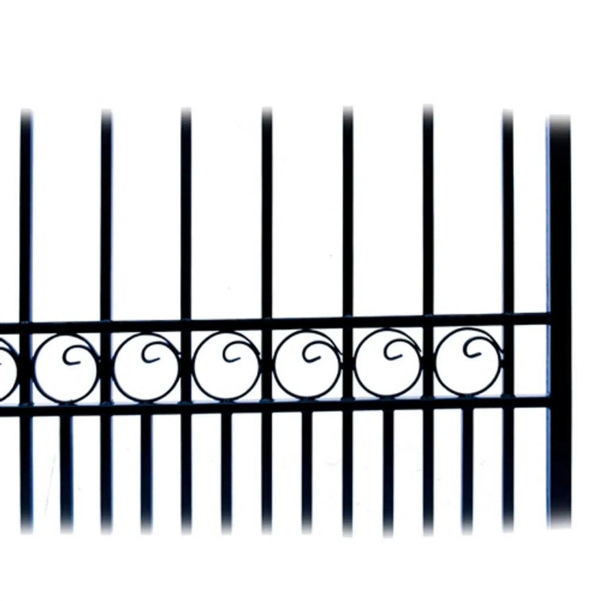 [12-18FT] Heavy-Duty Paris-Style Steel Premium Dual-Swing Driveway Gate (SAK97031) by SAKSBY WHOLESALE