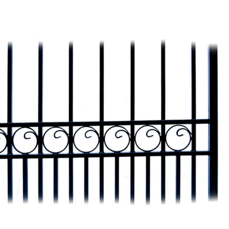 [12-18FT] Heavy-Duty Paris-Style Steel Premium Dual-Swing Driveway Gate (SAK97031) by SAKSBY WHOLESALE