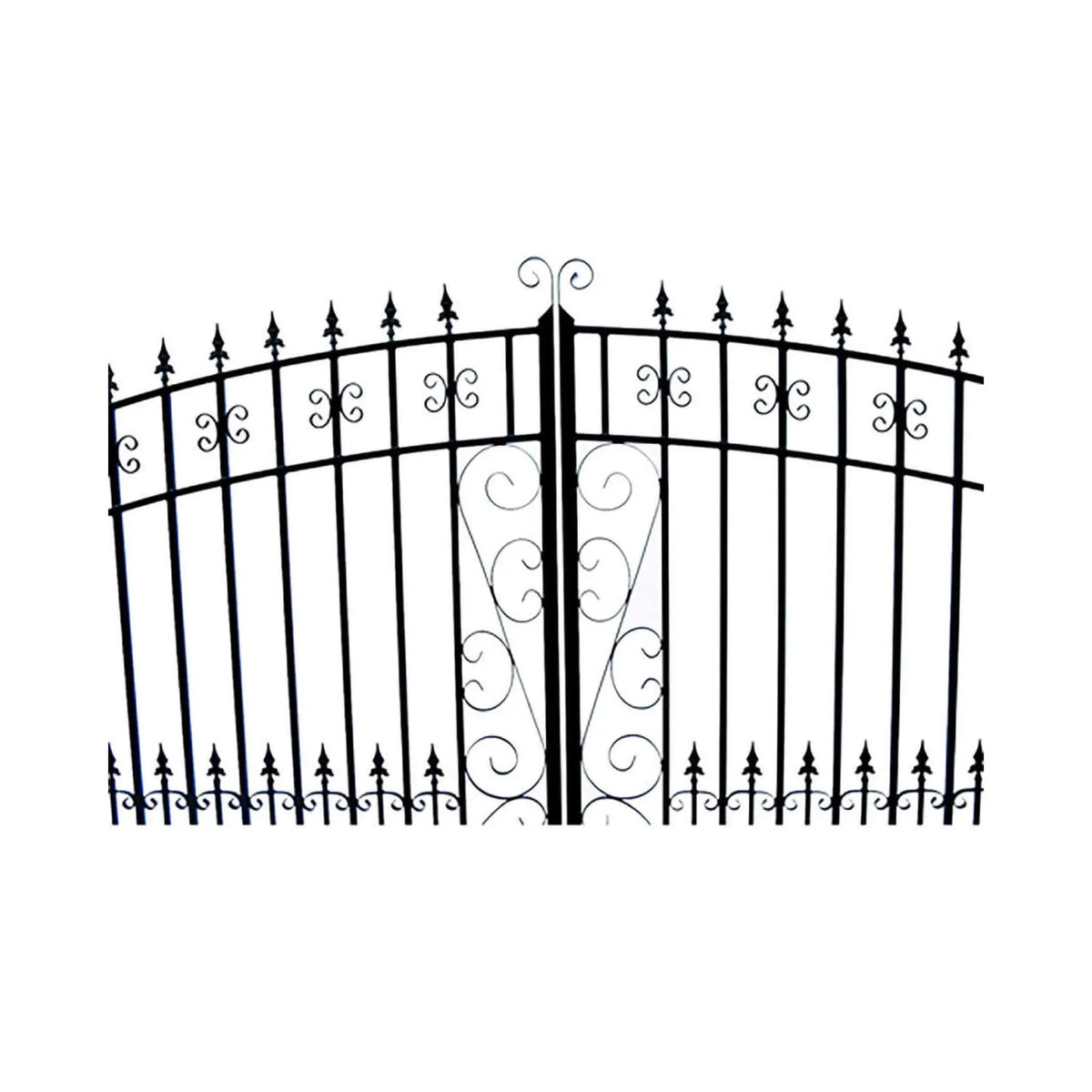 [12-18FT] Heavy-Duty Venice-Style Steel Dual-Swing Driveway Gate (SAK68025) by SAKSBY WHOLESALE