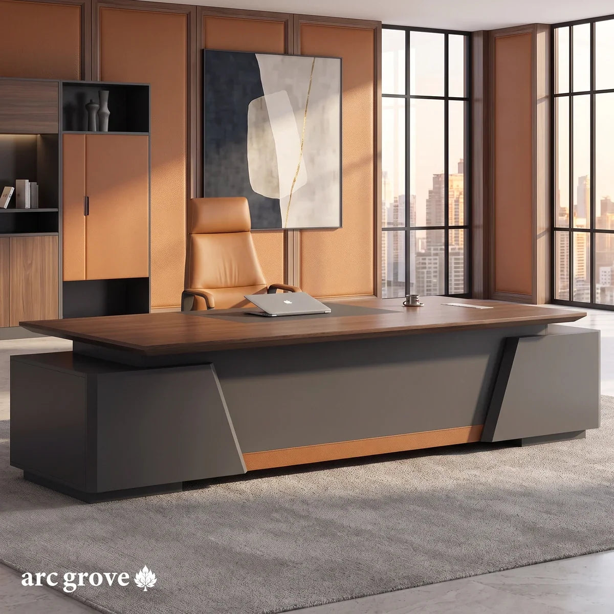 Alford · Modern L-Shaped Executive Desk, photo 5 of 14