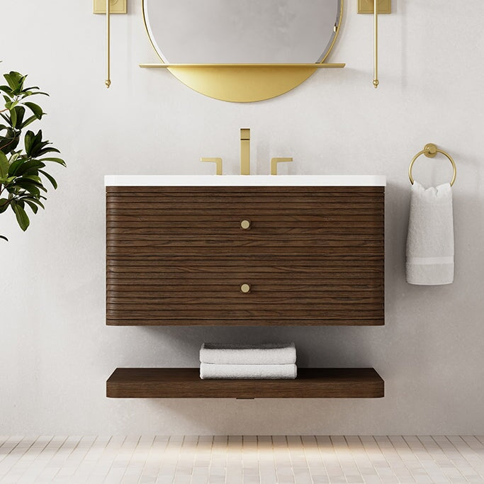 James Martin Allamari 36" Floating Single Bathroom Vanity, Sable by James Martin