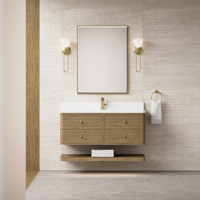 James Martin Allamari 48" Floating Single Bathroom Vanity, Dune Mist by James Martin