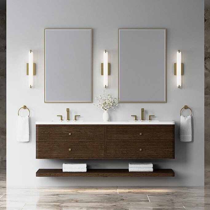 James Martin Allamari 72" Floating Double Bathroom Vanity, Sable by James Martin