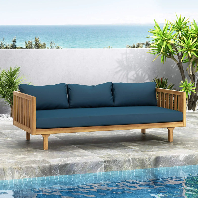 Alora 3-Seater Acacia Wood Daybed Sofa With Water-Resistant Cushions (SAK65773) by SAKSBY WHOLESALE