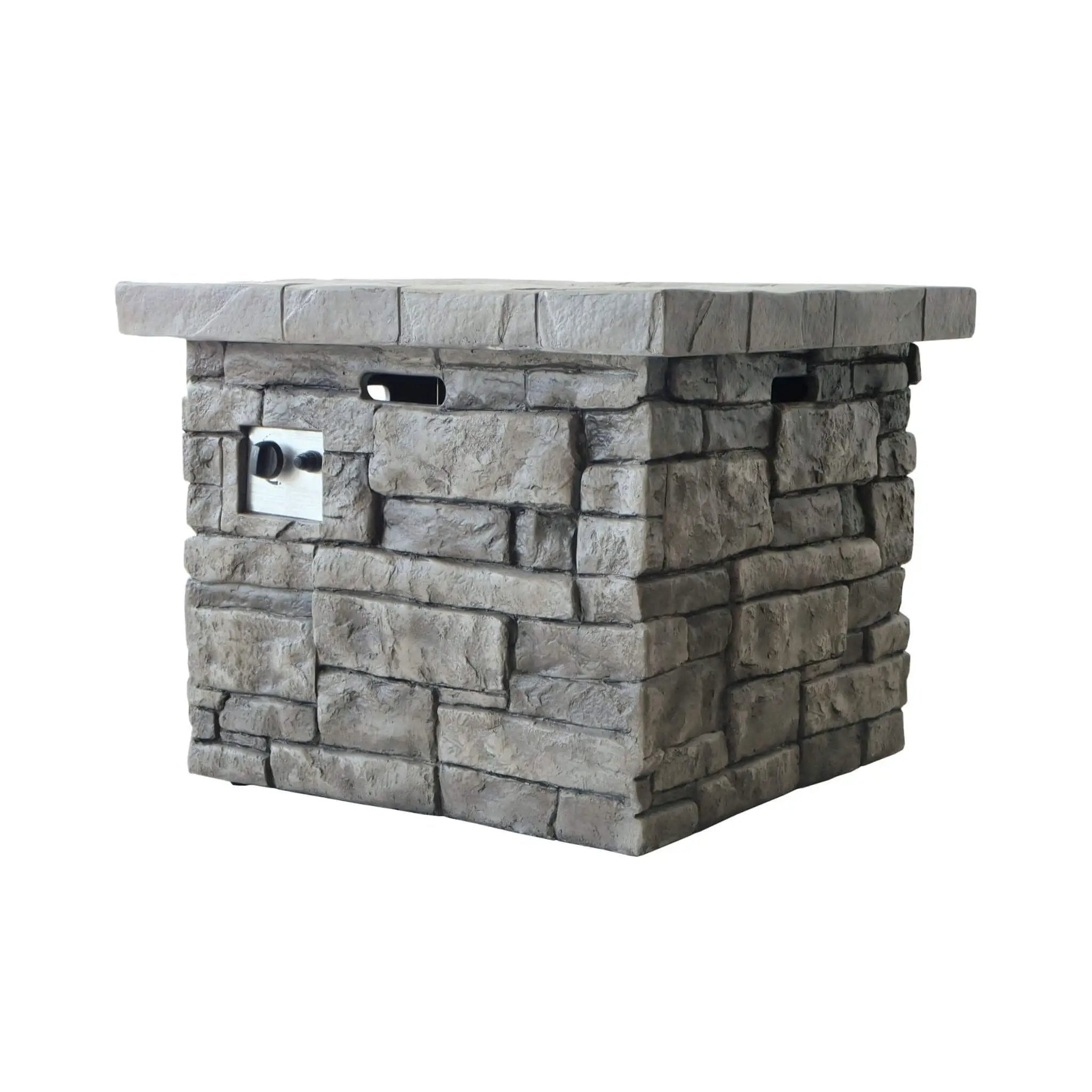 Alora 30-Inch Modern Outdoor 40K BTU Steel Frame Propane Fire Table With Lava Rocks (SAK12756) by SAKSBY WHOLESALE