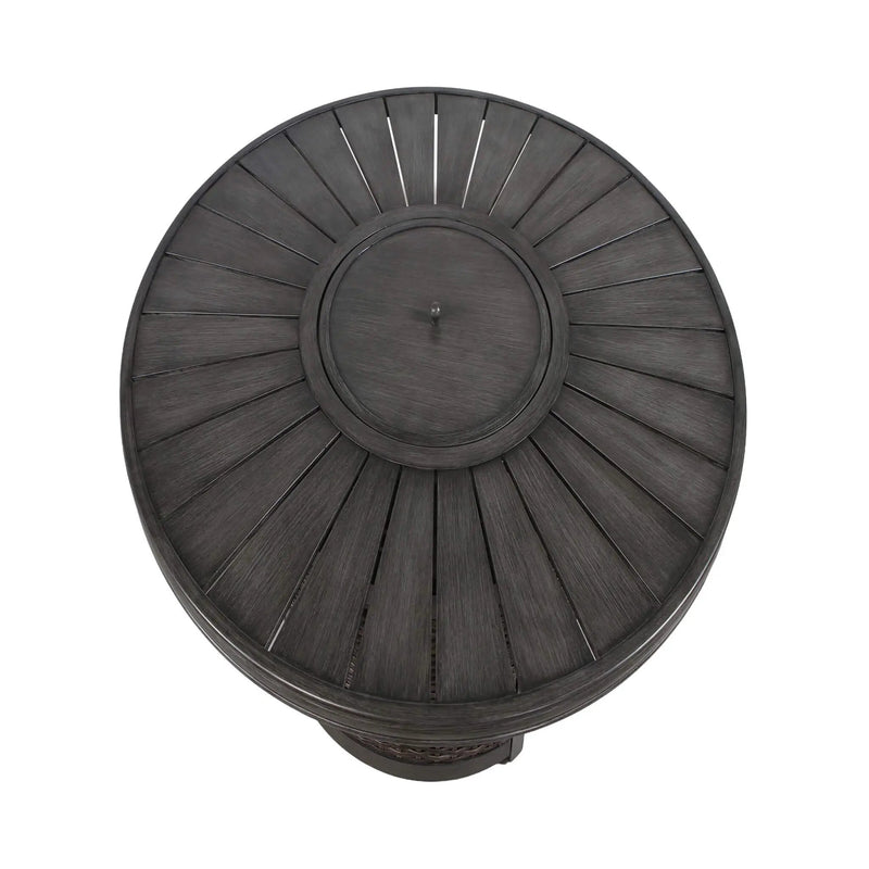 Alora 52-Inch Propane Fire Pit Wicker Table With Aluminum Top (SAK28510) by SAKSBY WHOLESALE