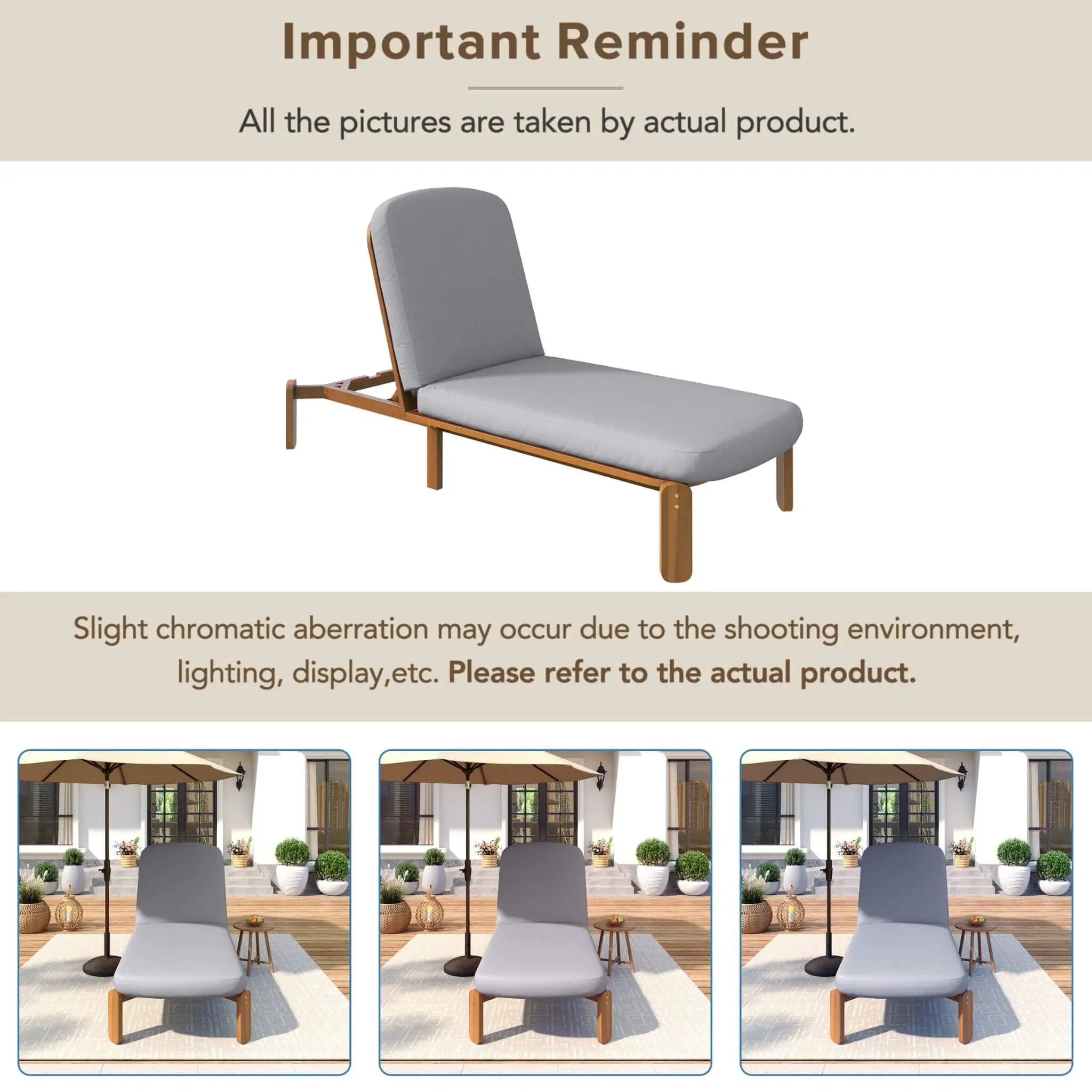 Alora Adjustable Outdoor Chaise Lounge With Reclining Backrest (SAK04689) by SAKSBY WHOLESALE